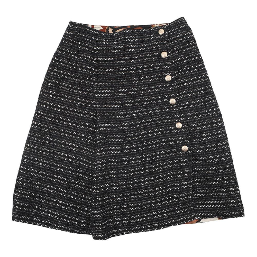 CHANEL Tweed Setup Size 36 Black/BeigeP25499W03501 Cotton Lin