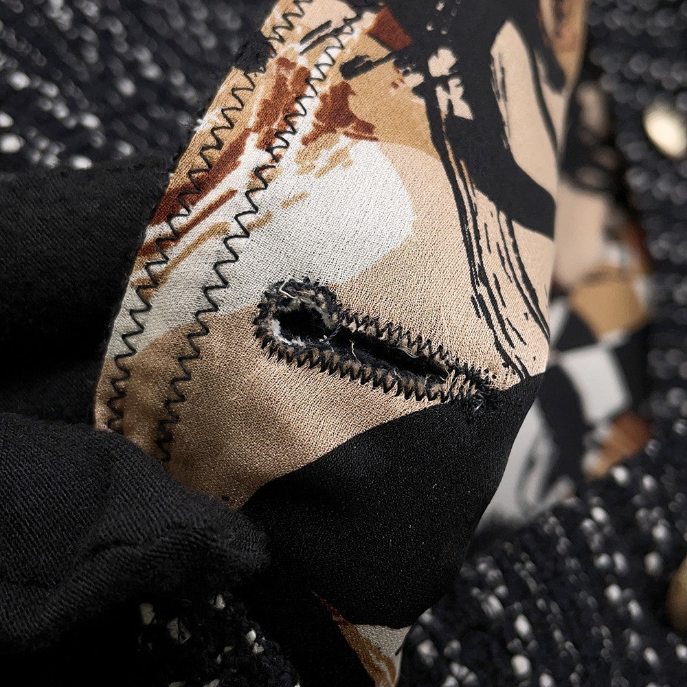 CHANEL Tweed Setup Size 36 Black/BeigeP25499W03501 Cotton Lin