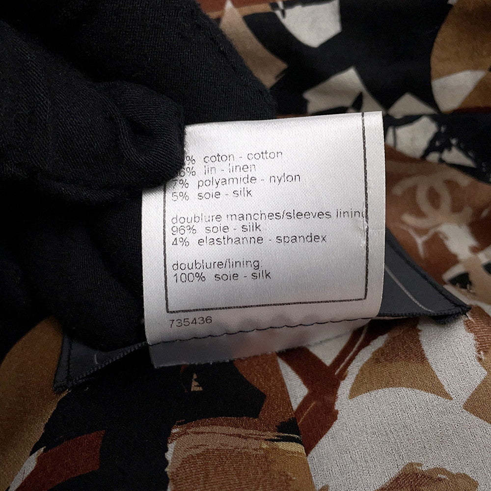 CHANEL Tweed Setup Size 36 Black/BeigeP25499W03501 Cotton Lin