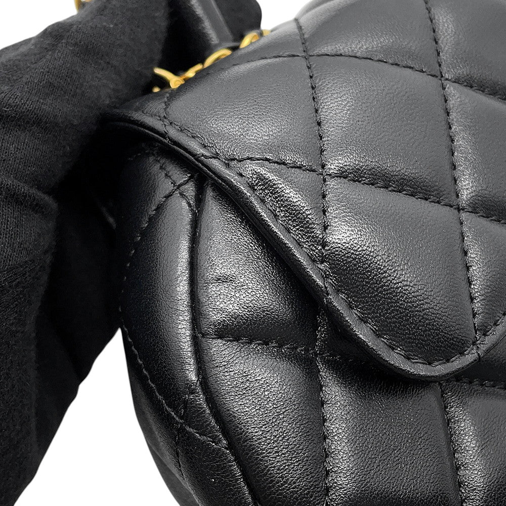 CHANEL Matelasse Top Handle 2-Way Bag BlackAS4569 Lambskin