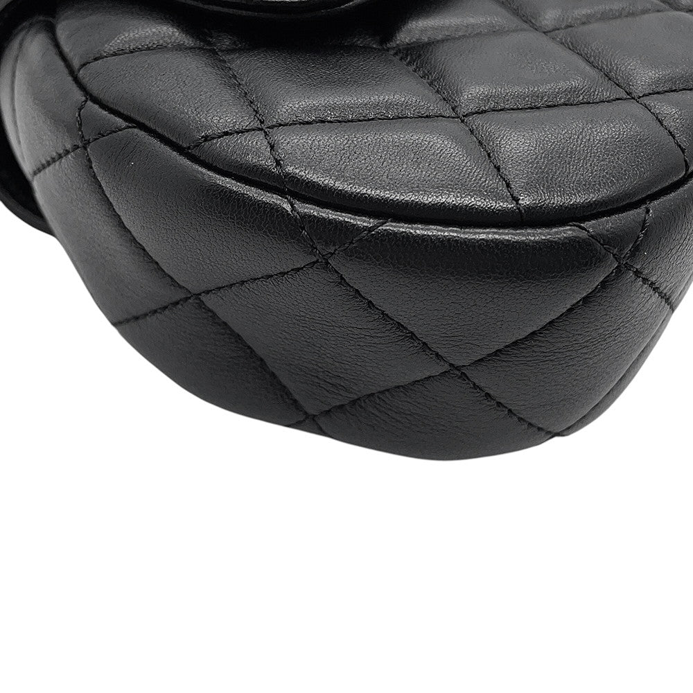 CHANEL Matelasse Top Handle 2-Way Bag BlackAS4569 Lambskin