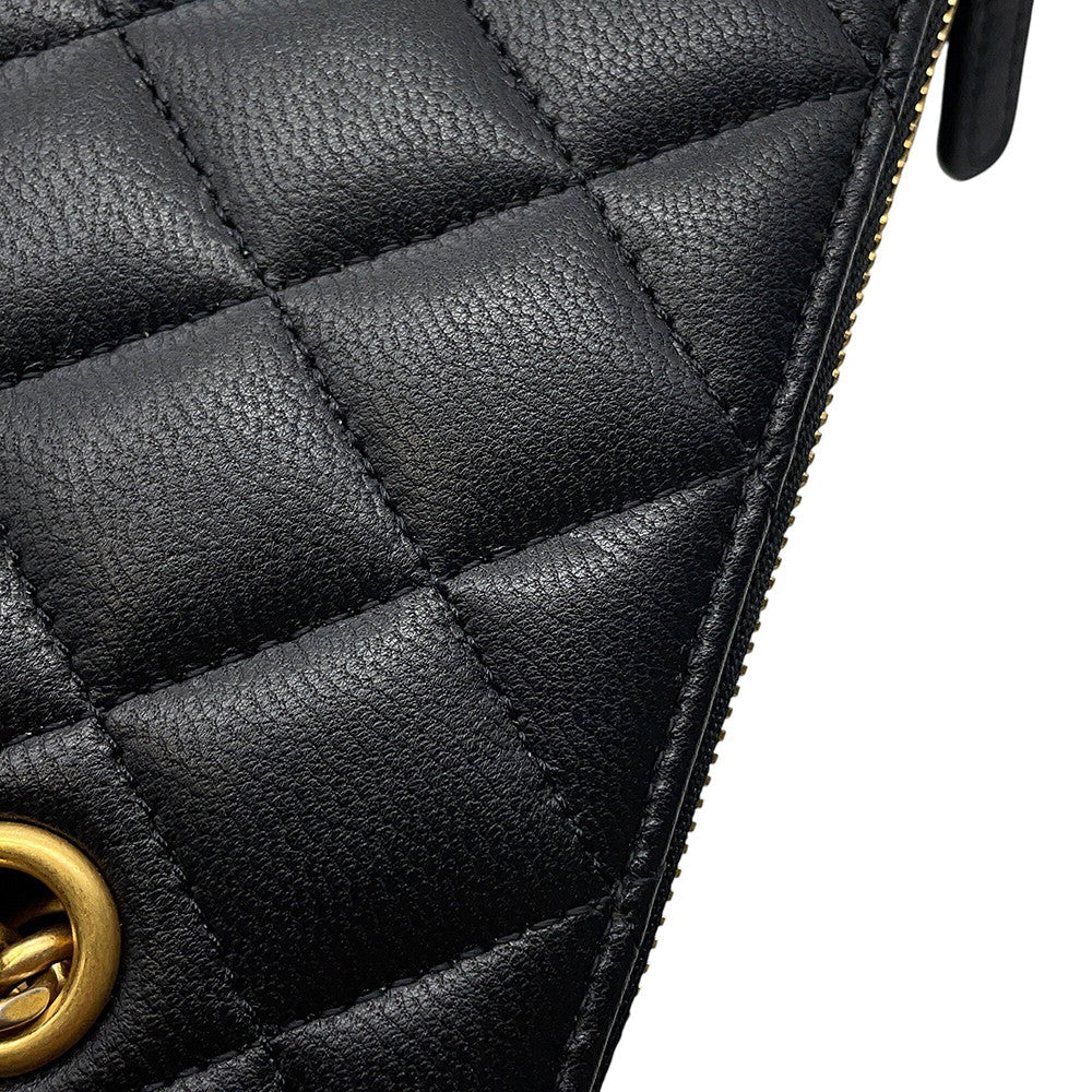 CHANEL Matelasse Vanity ChainShoulder Bag BlackAP2550 Lambskin