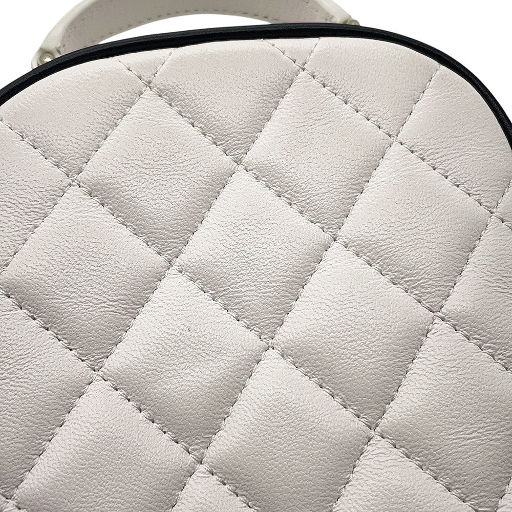 CHANEL Matelasse Chain Backpack White/BlackAP4514 Lambskin