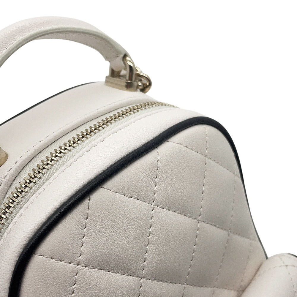 CHANEL Matelasse Chain Backpack White/BlackAP4514 Lambskin