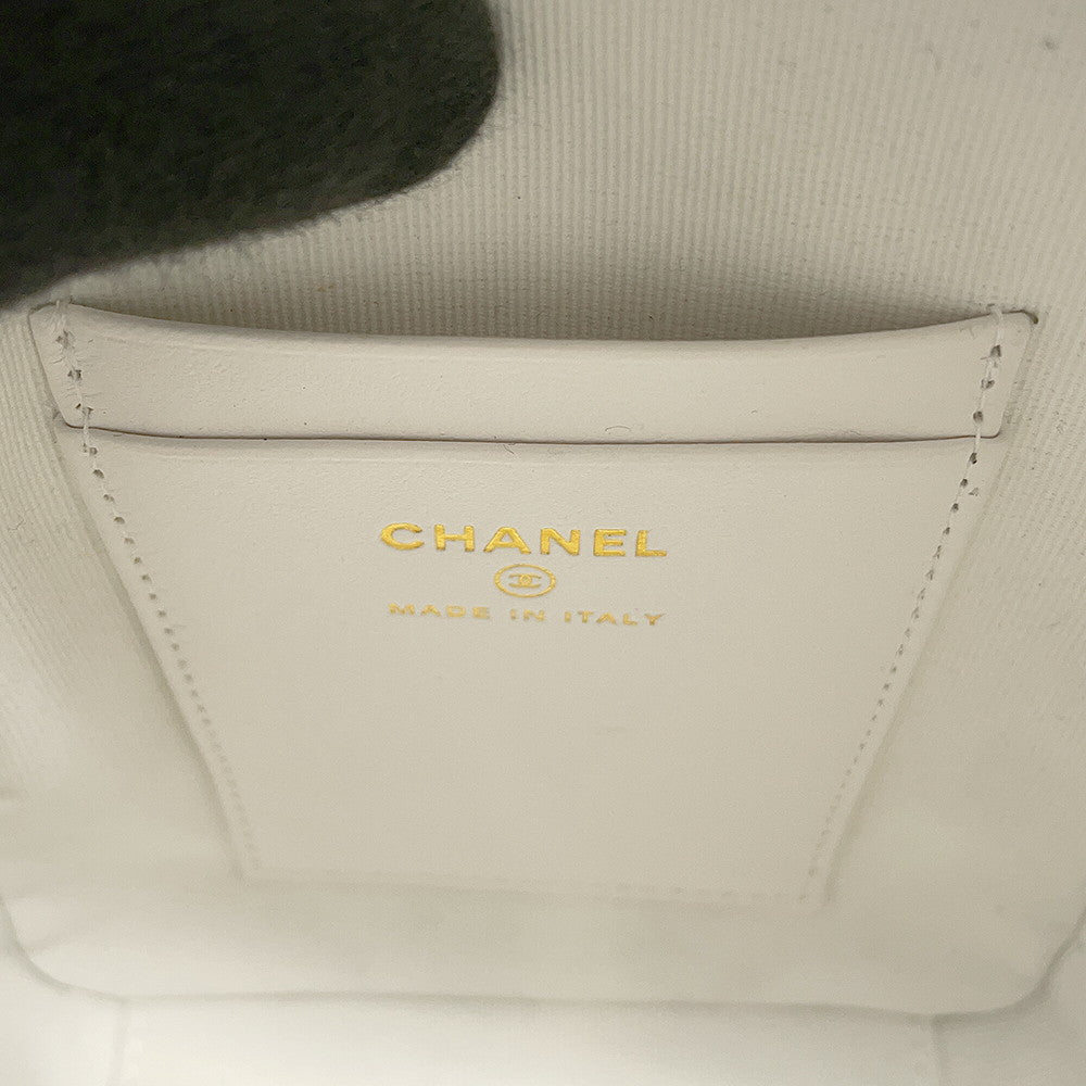 CHANEL Matelasse Chain Backpack White/BlackAP4514 Lambskin