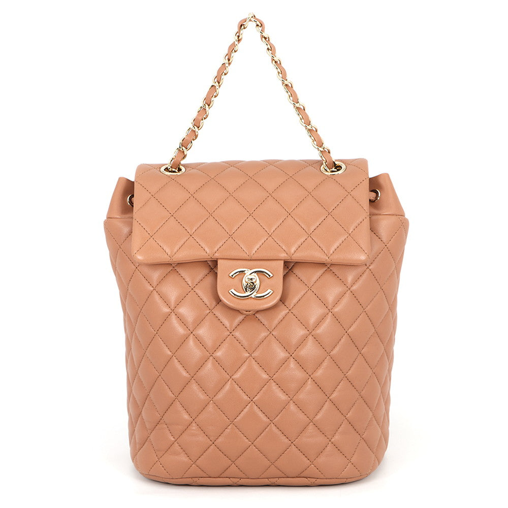 CHANEL Matelasse Backpack BrownA91121 Lambskin Size Small