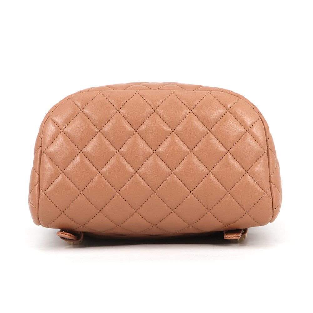 CHANEL Matelasse Backpack BrownA91121 Lambskin Size Small