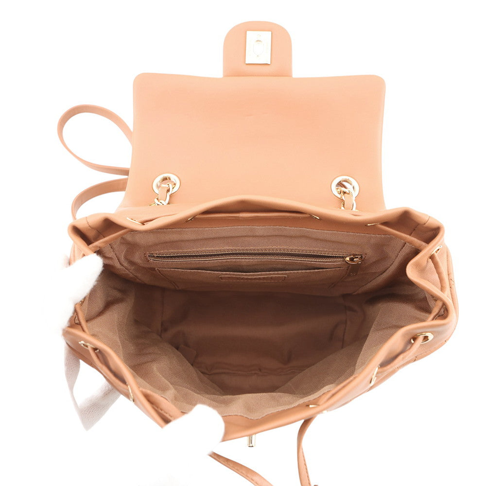 CHANEL Matelasse Backpack BrownA91121 Lambskin Size Small