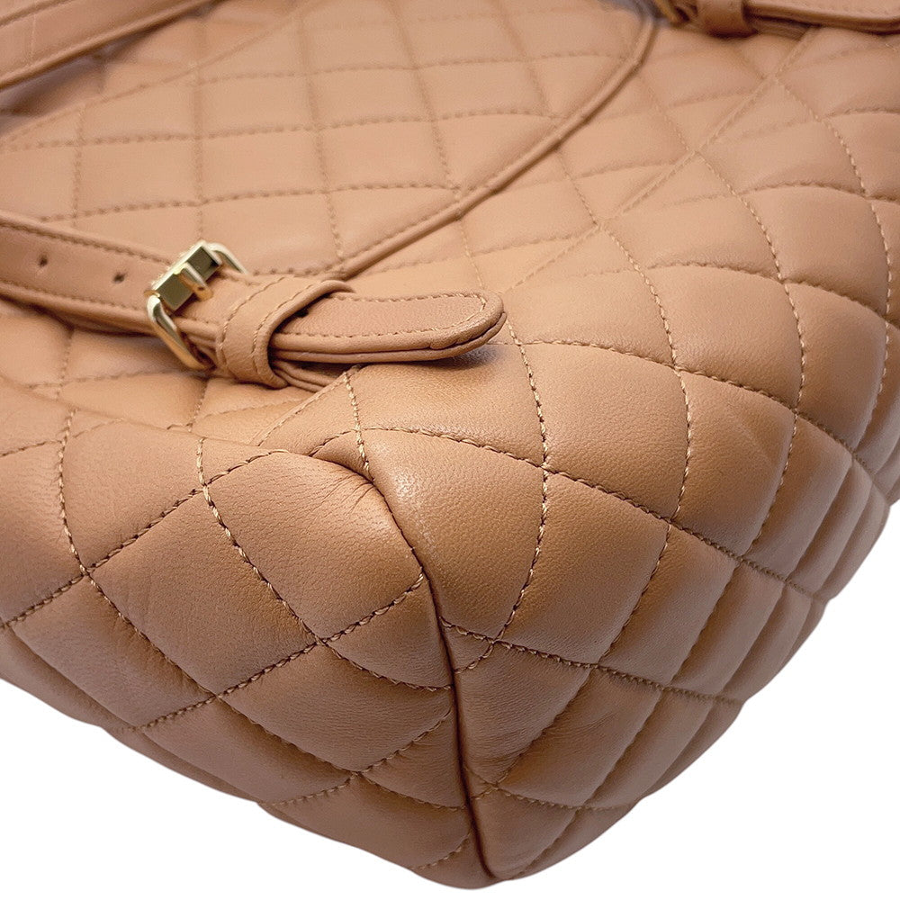CHANEL Matelasse Backpack BrownA91121 Lambskin Size Small
