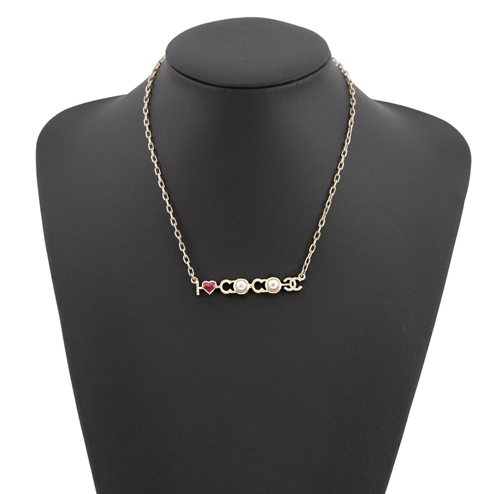 CHANEL I LOVE COCO NecklaceA98208 Metal Faux Pearl