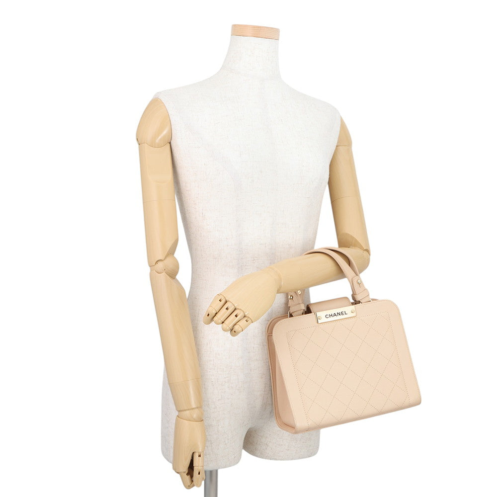 CHANEL Matelasse 2WayShoulder Bag BeigeA93731 Calf Leather Size Calf Leather