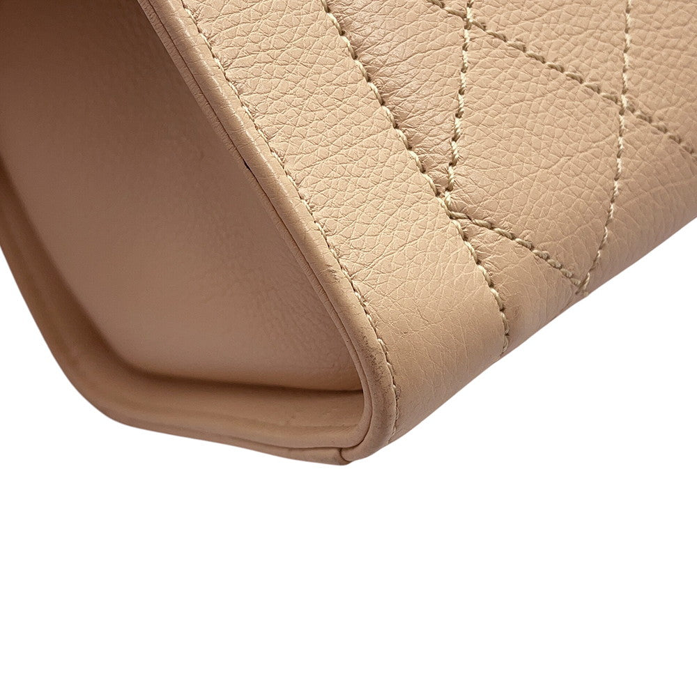 CHANEL Matelasse 2WayShoulder Bag BeigeA93731 Calf Leather Size Calf Leather