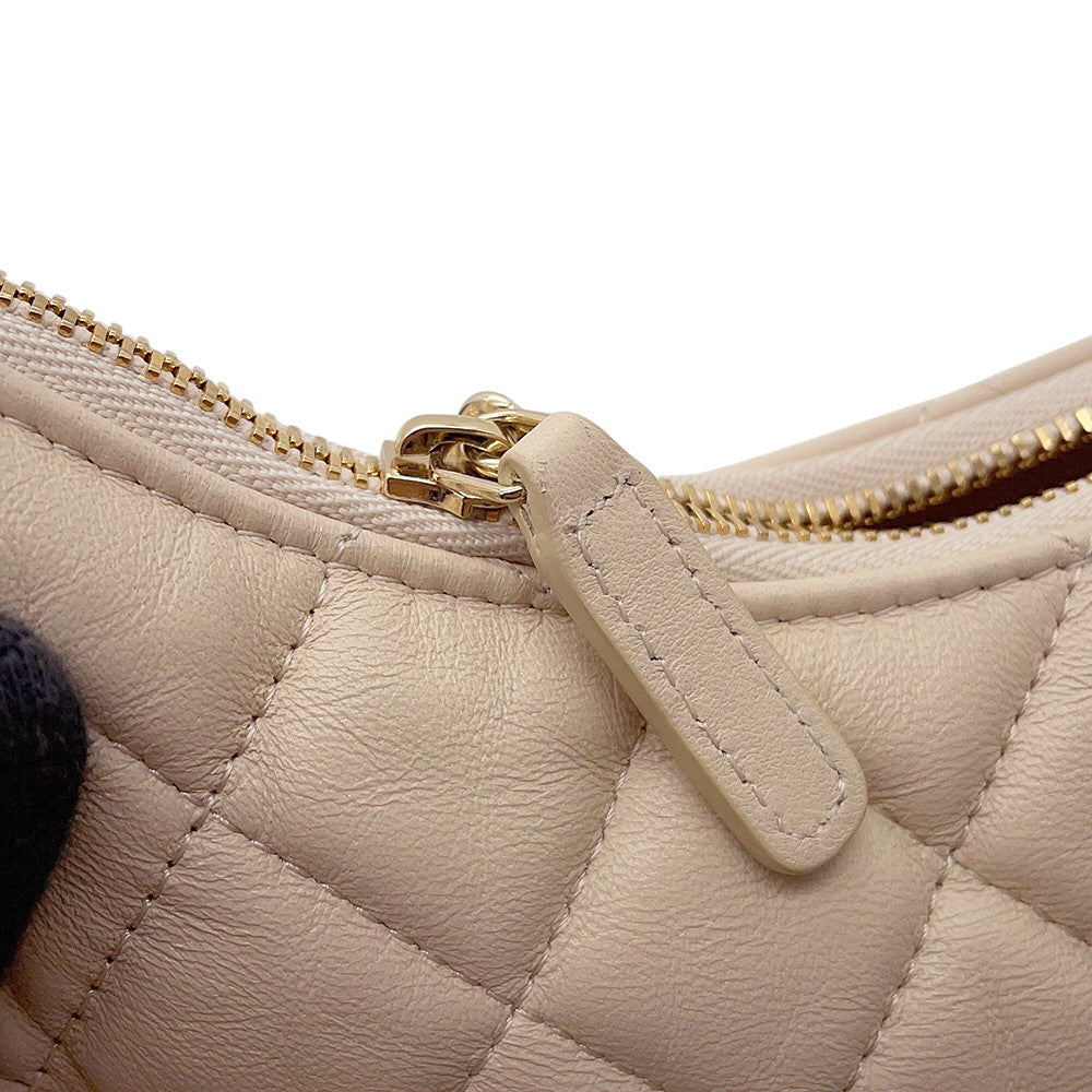CHANEL Matelasse Small Hobo Shoulder Bag BeigeAS3917 Lambskin