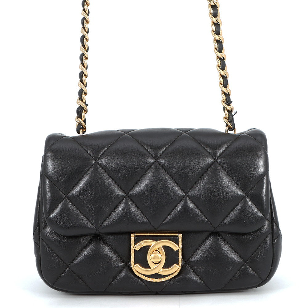 CHANEL Matelasse Mini Flap Bag BlackAS3473 Lambskin