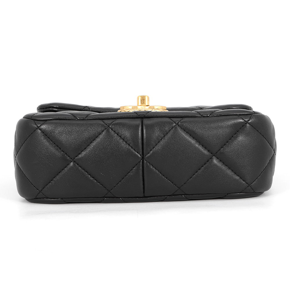 CHANEL Matelasse Mini Flap Bag BlackAS3473 Lambskin