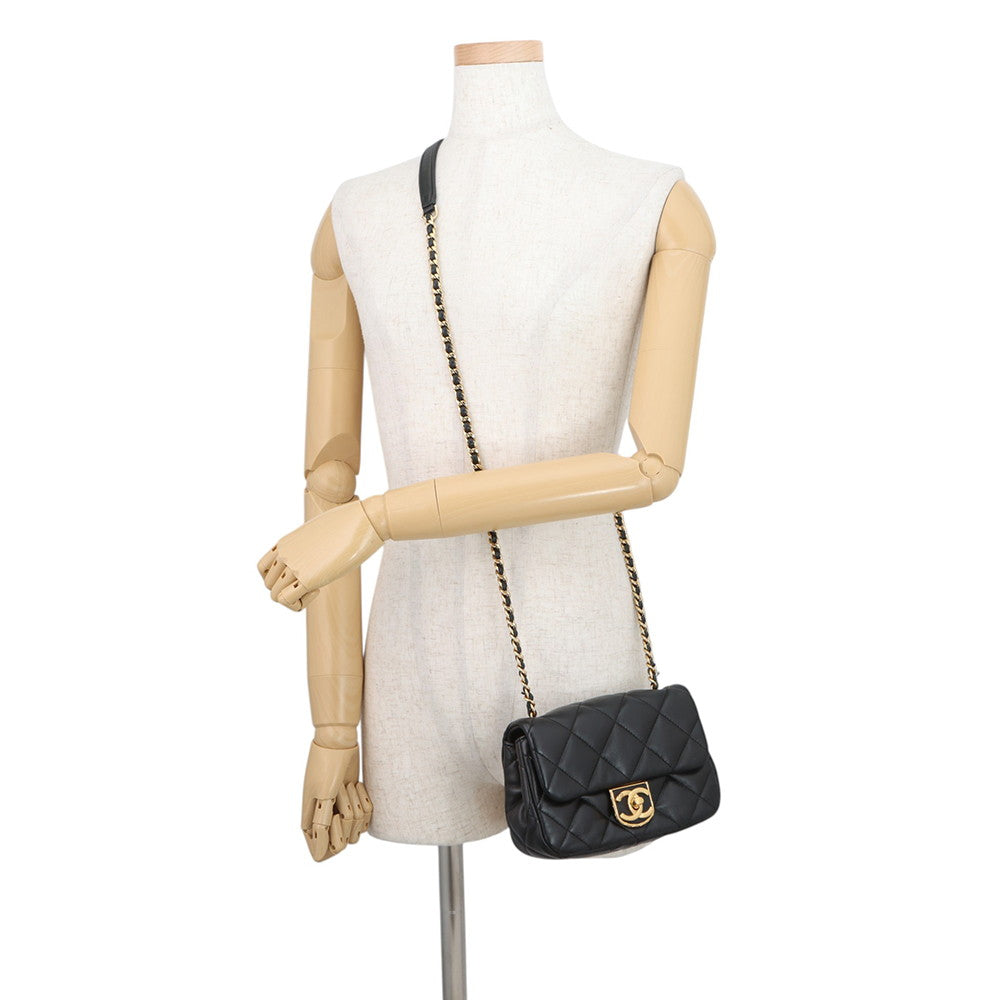 CHANEL Matelasse Mini Flap Bag BlackAS3473 Lambskin
