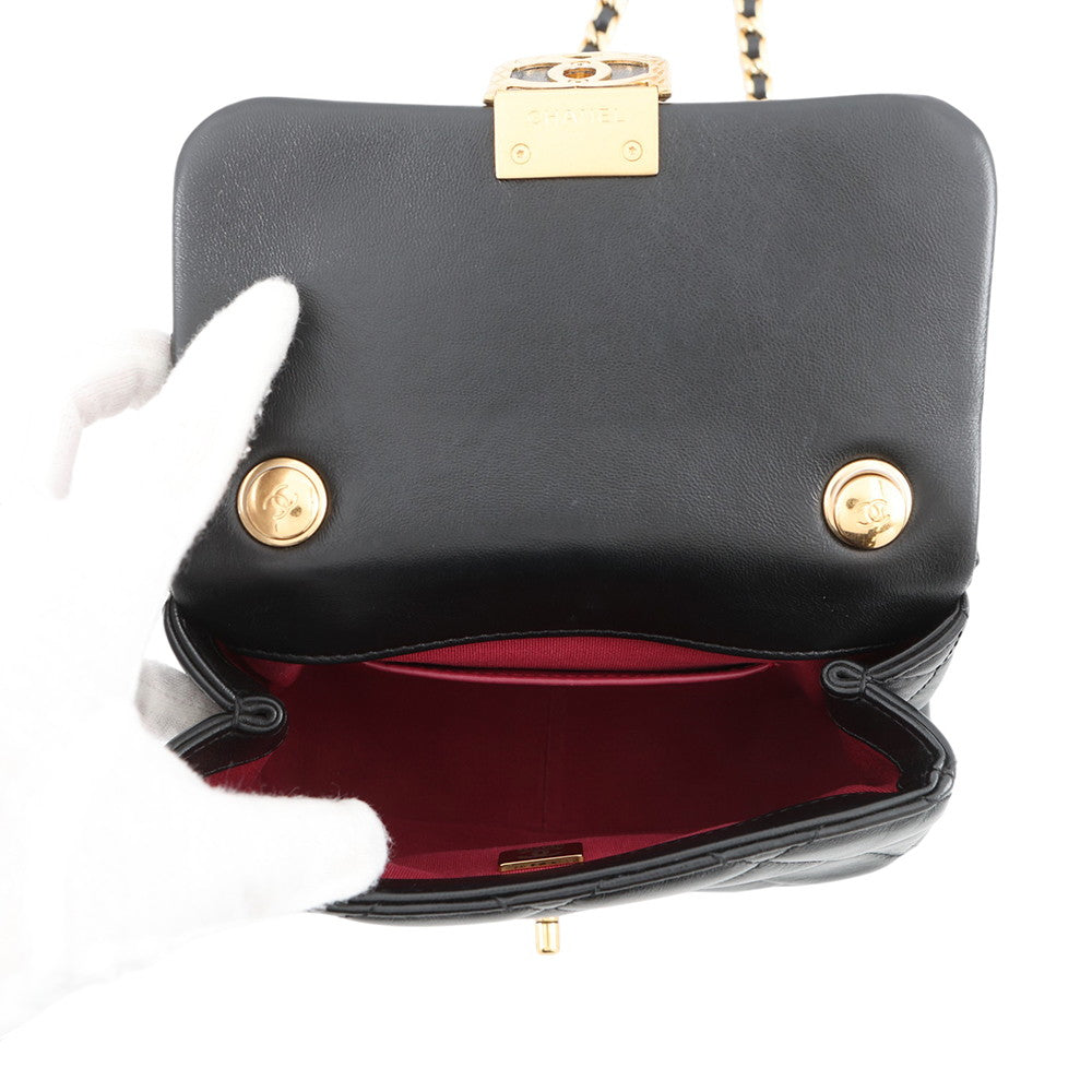 CHANEL Matelasse Mini Flap Bag BlackAS3473 Lambskin