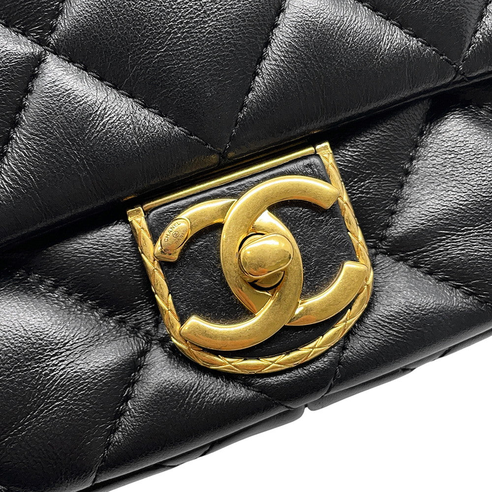 CHANEL Matelasse Mini Flap Bag BlackAS3473 Lambskin