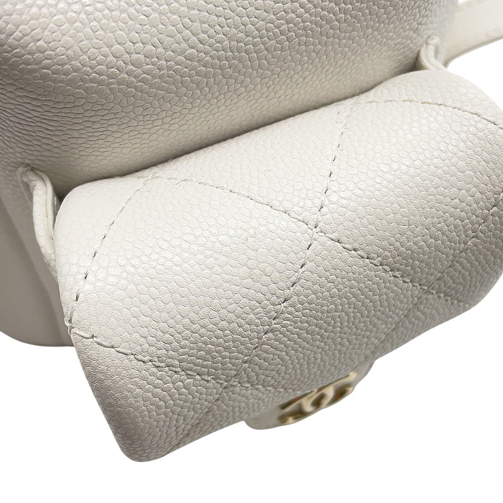 CHANEL Matelasse Multi-Pocket Backpack WhiteAS4399 Caviar Leather