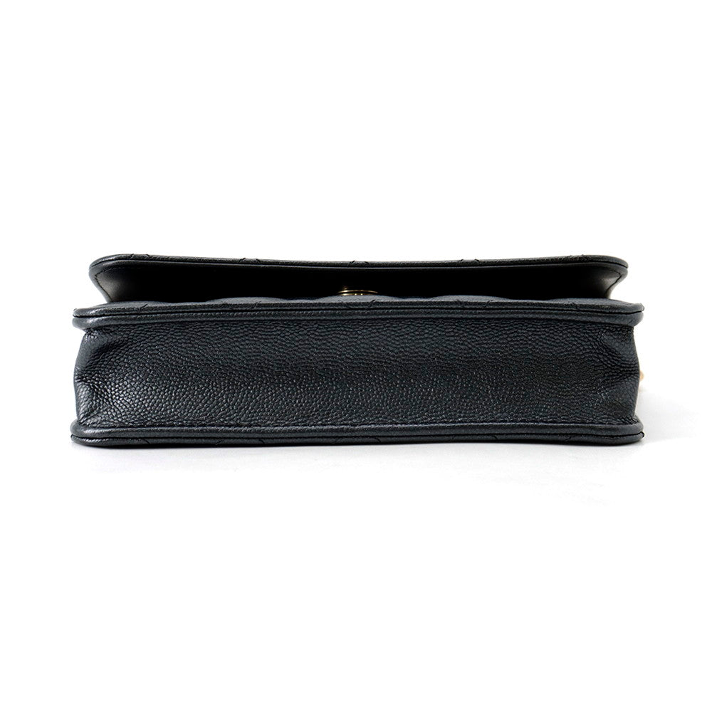 CHANEL Fawn holder GunmetalAP3482 Caviar Leather Size 17