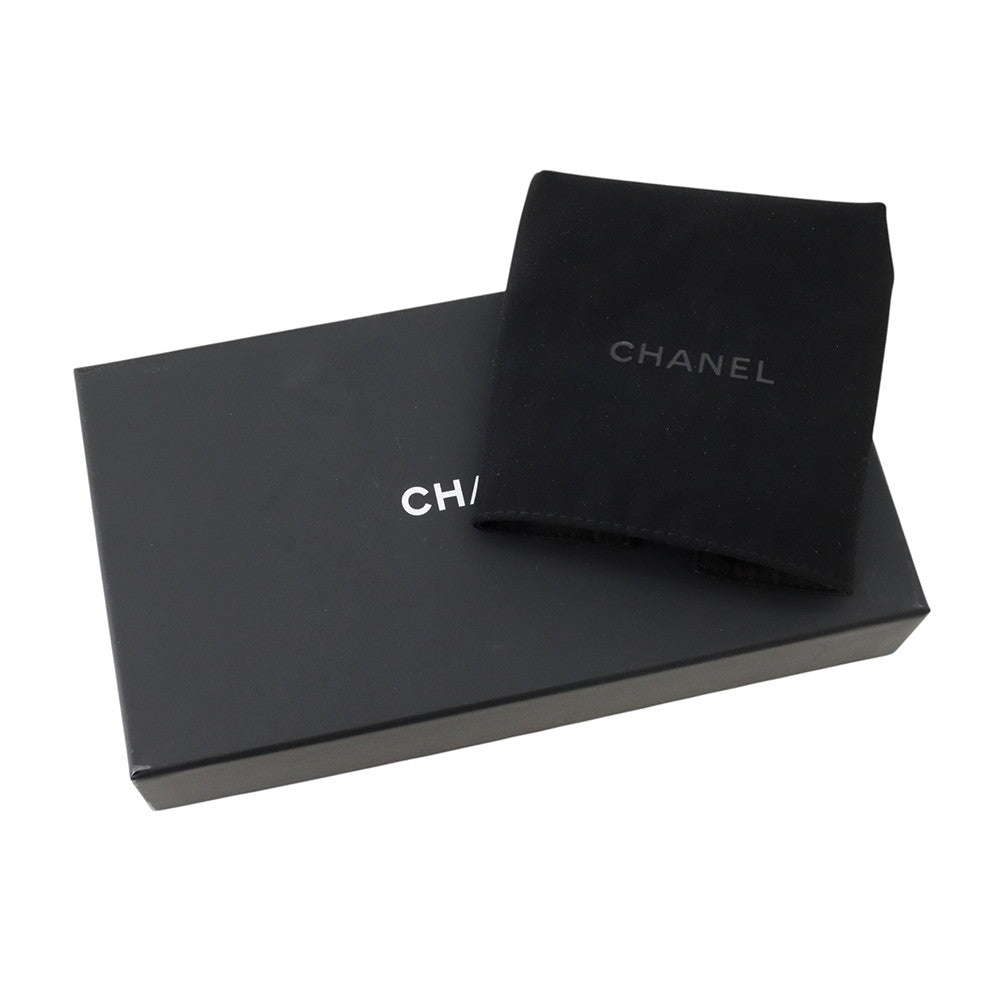 CHANEL Fawn holder GunmetalAP3482 Caviar Leather Size 17