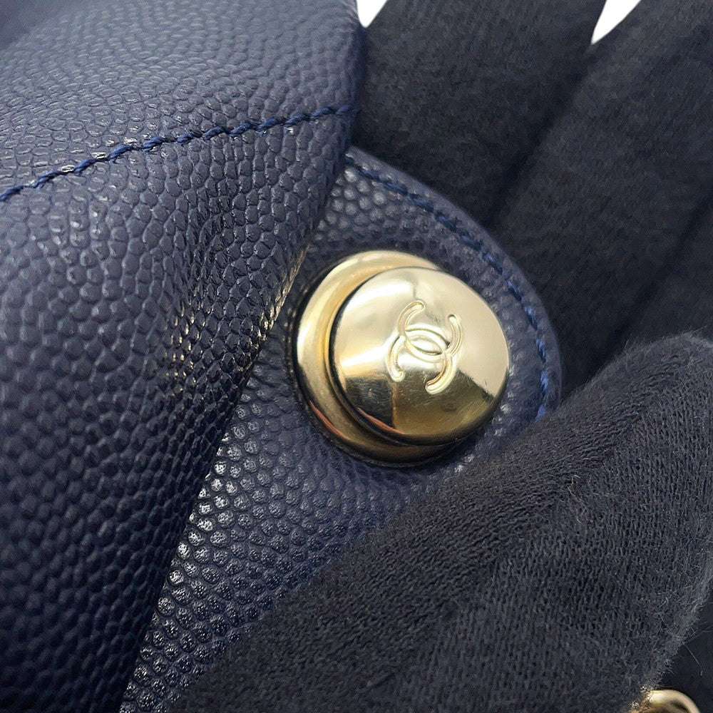 CHANEL CHANEL22 Backpack NavyAS3313 Caviar Leather Size Large