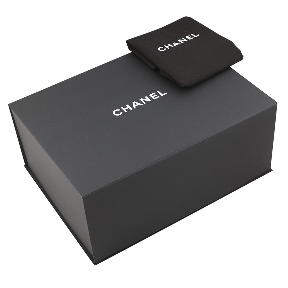 CHANEL Top handle flap Bag BlackAS5467 Calf Leather Size Large