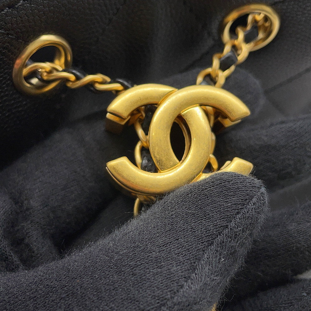 CHANEL CHANEL25 ChainBag BlackAS5293 Caviar Leather Size Small