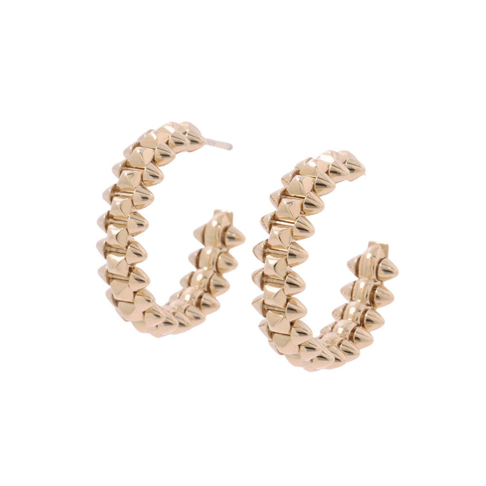 CARTIER Crash Do Cartier Hoop Earrings Size SMB8301490 18K Yellow Gold
