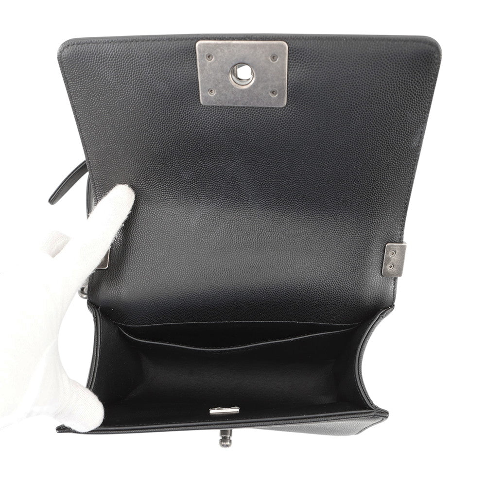 CHANEL Boy Chanel ChainShoulder Bag BlackA67085 Caviar Leather Size 20