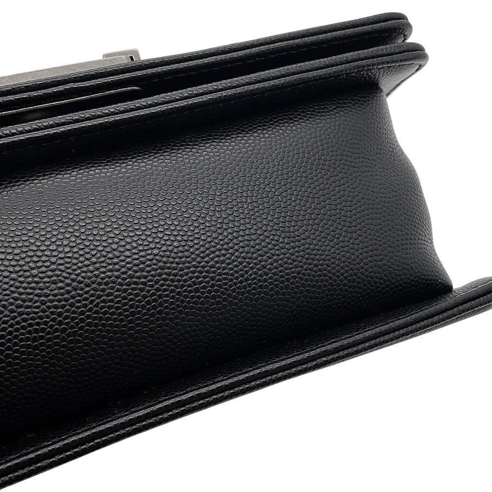 CHANEL Boy Chanel ChainShoulder Bag BlackA67085 Caviar Leather Size 20