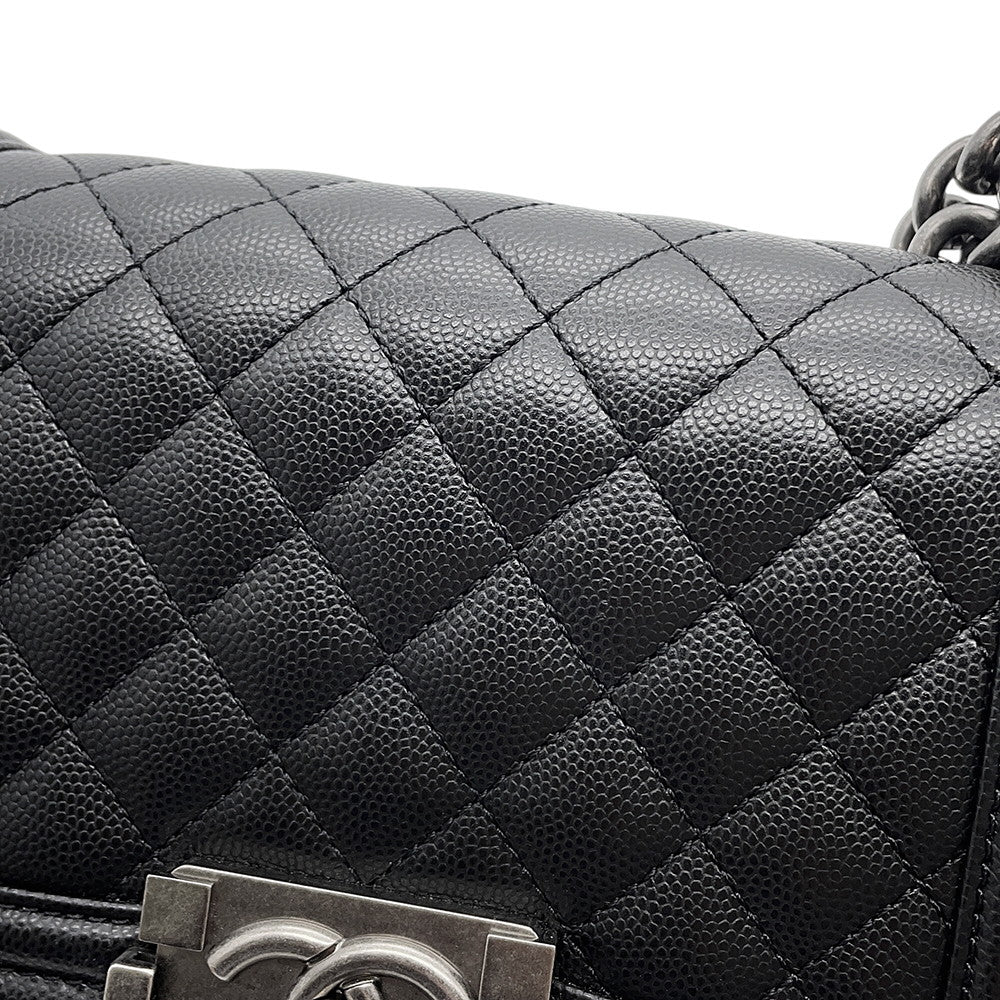 CHANEL Boy Chanel ChainShoulder Bag BlackA67085 Caviar Leather Size 20