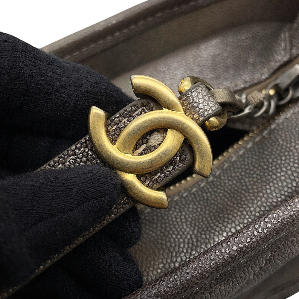 CHANEL Gabriel de CHANEL Hobo Bag Gray GradationA91810 Caviar Leather Size Small