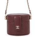 CHANEL Matelasse Small Vanity Chain Shoulder Bag BurgundyAP1573 Lambskin