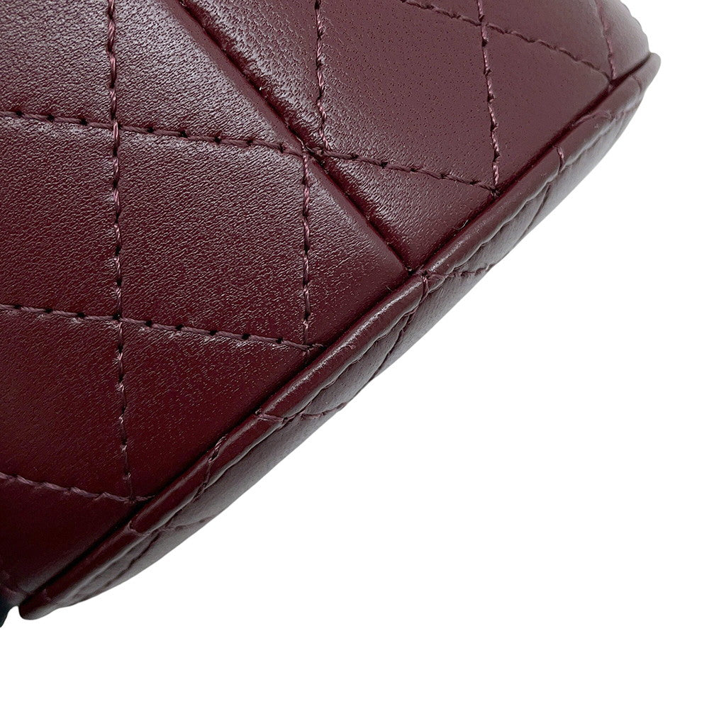 CHANEL Matelasse Small Vanity Chain Shoulder Bag BurgundyAP1573 Lambskin