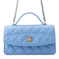 CHANEL Matelasse ChainShoulder Bag BlueAP4402 Caviar Leather