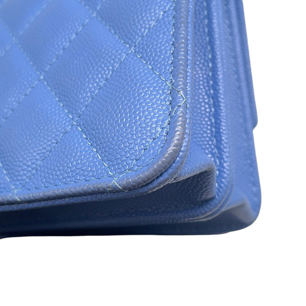 CHANEL Matelasse ChainShoulder Bag BlueAP4402 Caviar Leather