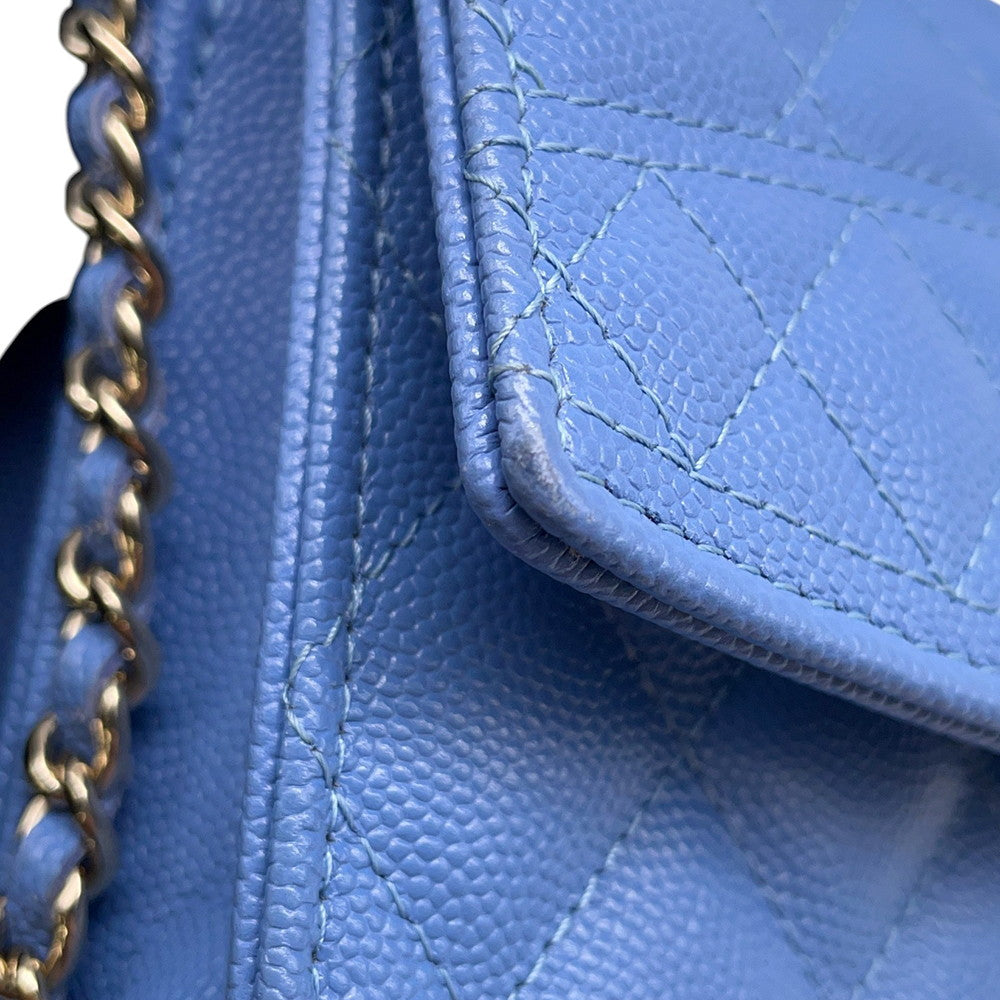 CHANEL Matelasse ChainShoulder Bag BlueAP4402 Caviar Leather