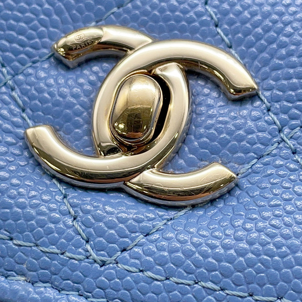 CHANEL Matelasse ChainShoulder Bag BlueAP4402 Caviar Leather