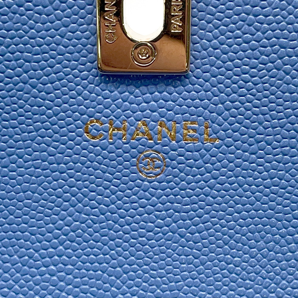 CHANEL Matelasse ChainShoulder Bag BlueAP4402 Caviar Leather