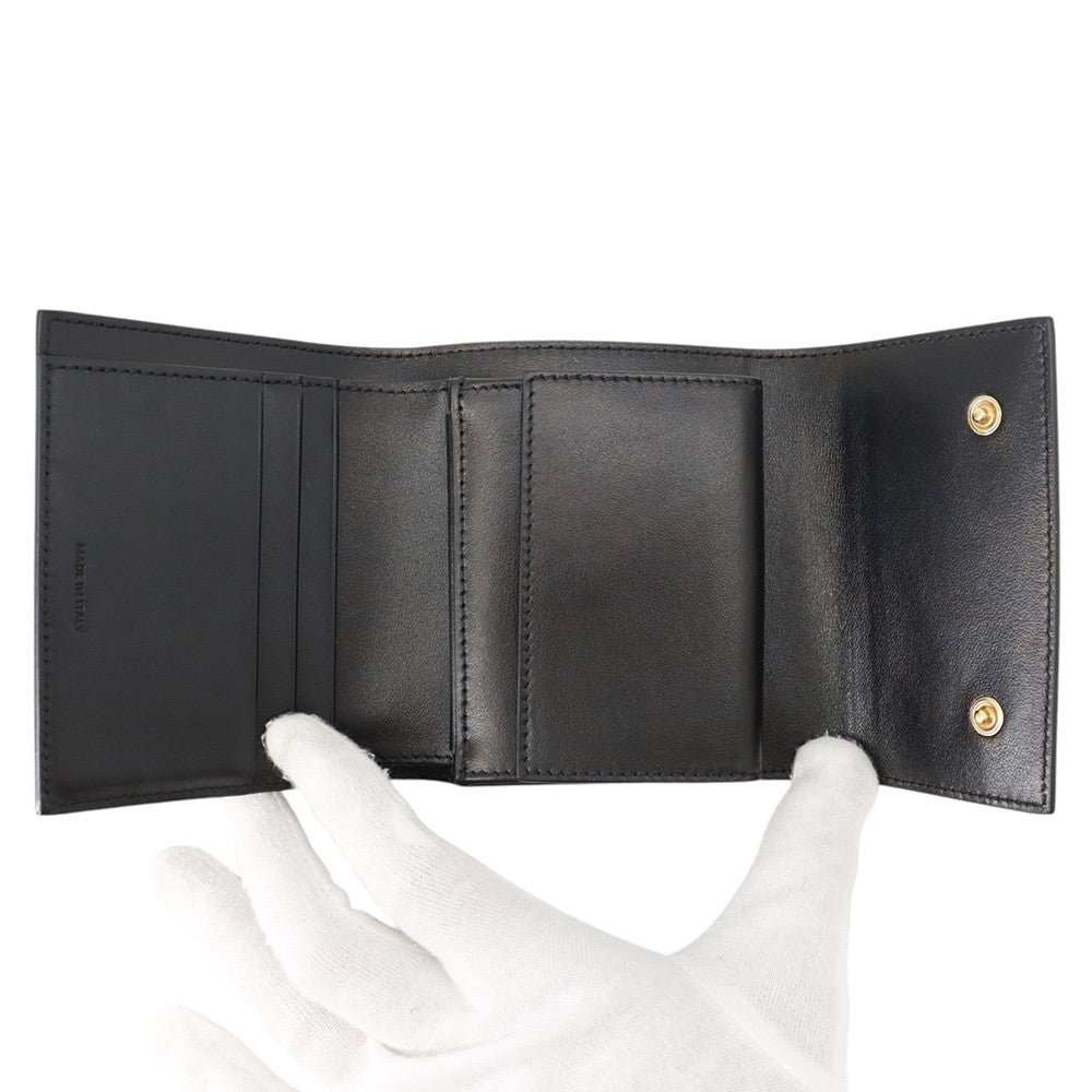 CELINE Trifold Compact Wallet Black10B573BEL Leather