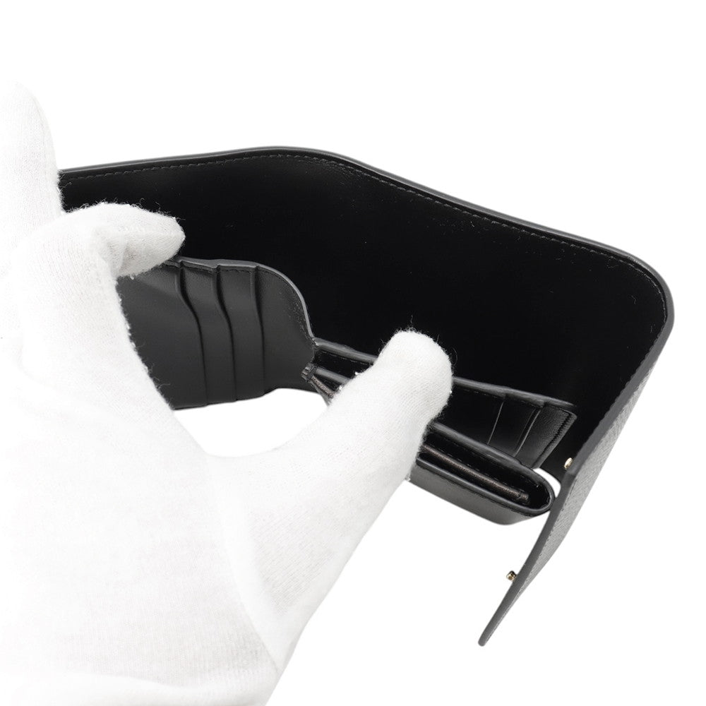 CELINE Trifold Compact Wallet Black10B573BEL Leather