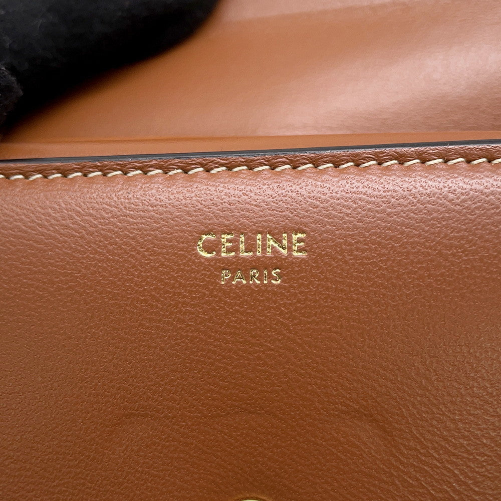 CELINE Triomphe Small Flap Wallet Brown10D783DPV Leather
