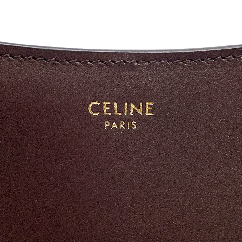 CELINE Shoulder Bag Bordeaux119873 Leather