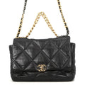 CHANEL CHANEL 19 ChainShoulder Bag BlackAS1162 Shiny Lambskin Size Maxi
