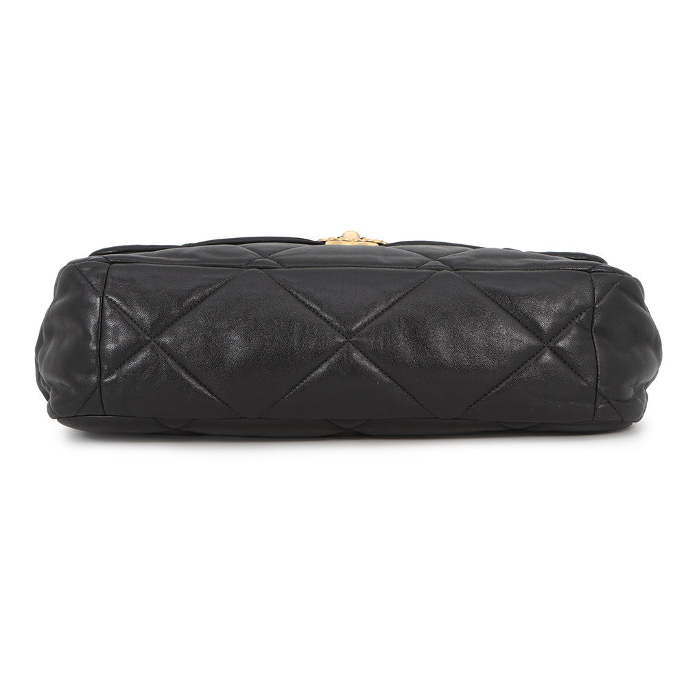 CHANEL CHANEL 19 ChainShoulder Bag BlackAS1162 Shiny Lambskin Size Maxi