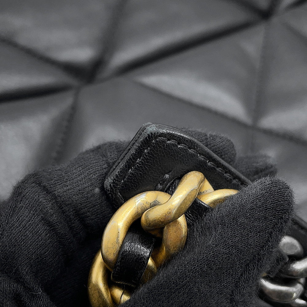 CHANEL CHANEL 19 ChainShoulder Bag BlackAS1162 Shiny Lambskin Size Maxi