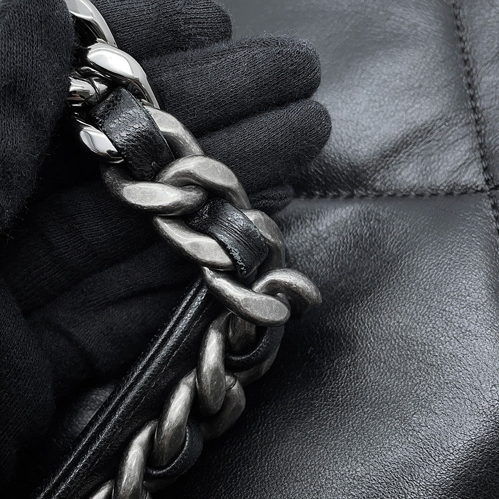 CHANEL CHANEL 19 ChainShoulder Bag BlackAS1162 Shiny Lambskin Size Maxi