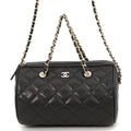 CHANEL Timeless Classics Line Mini Boston Bag BlackAP4474 Caviar Leather