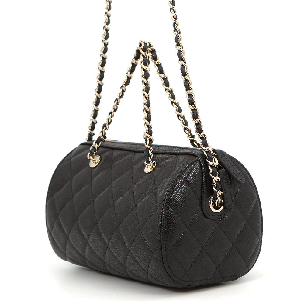 CHANEL Timeless Classics Line Mini Boston Bag BlackAP4474 Caviar Leather